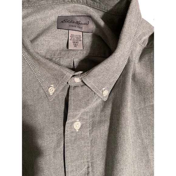 Eddie Bauer Gray XLT tall Men’s‎ Button Down - Picture 6 of 6